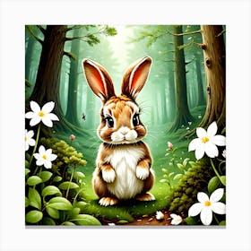 Rabbit In The Forest 8 Canvas Print