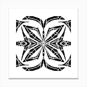 Black And White Tribal Design Canvas Print