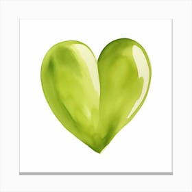 Green Heart 1 Canvas Print