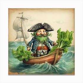 Pirate In A Boat 1 Canvas Print