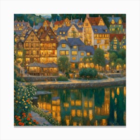 Switzerland At Night Canvas Print