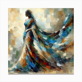 Sari Painting Canvas Print