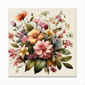 Flors Bouquet Canvas Print