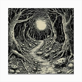 Path Through The Woods Canvas Print