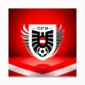 Austria National Football Team Logo Wall Art 14 Canvas Print