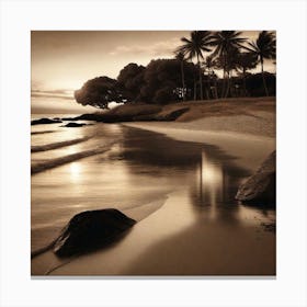 Sunset On The Beach 853 Canvas Print