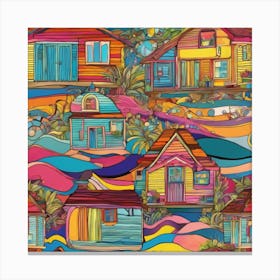 Colorful Houses Canvas Print