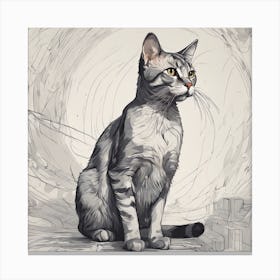 Cat In A Tunnel Canvas Print