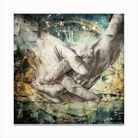 Hands Surreal Illustration Art 03 Canvas Print