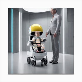 Futuristic Baby Canvas Print