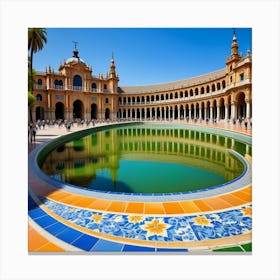 Plaza De Sevilla Canvas Print