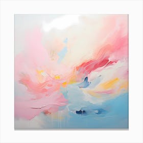 Azure Whispers: Tranquil Brushstrokes Canvas Print