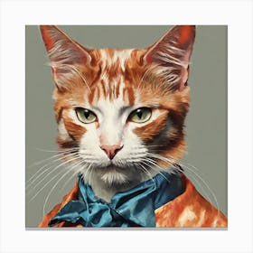 Cat Bowie Art Print 1 Canvas Print