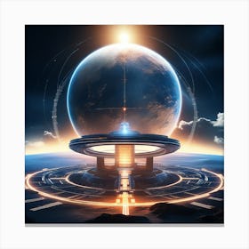 Futuristic Space Station 17 Canvas Print