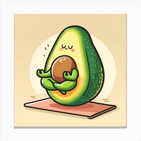 Avocado Yoga Canvas Print