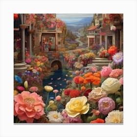 Garden Of Flowers Canvas Print