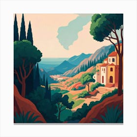 Mediterranean Landscape Canvas Print