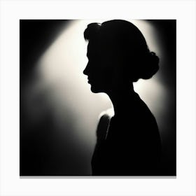 Silhouette Of A Woman 1 Canvas Print