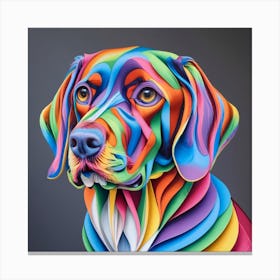 Rainbow Dog Canvas Print