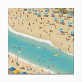 Beach - Beach Stock Videos & Royalty-Free Footage 3 Canvas Print