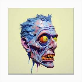 Zombie Head Canvas Print