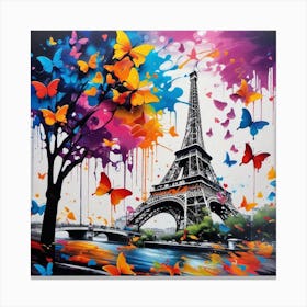 Butterflies In Paris Canvas Print