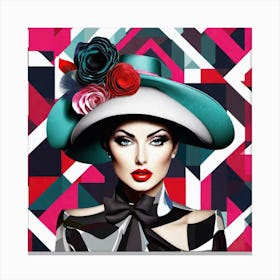 Woman In A Hat 19 Canvas Print