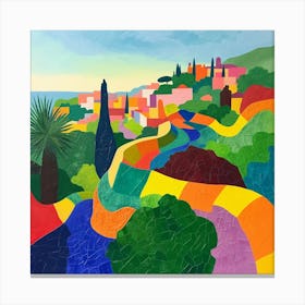 Abstract Park Collection Parc Guell Barcelona Spain Canvas Print