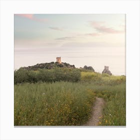 SQUARE Dreamy Tonnara Di Scopello - Sicily, Italy Art Print Canvas Print