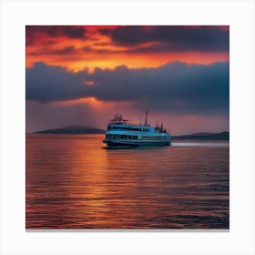 Sunset Ferry Canvas Print