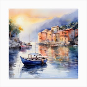 AI Bella Vista: Tranquil Waters Canvas Print