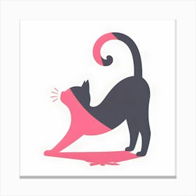 Cat In Yoga Pose Canvas Print