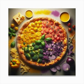 Rainbow Pizza 2 Canvas Print