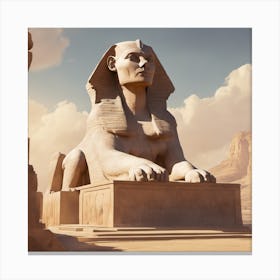 Sphinx Statue At Noon Canvas Print