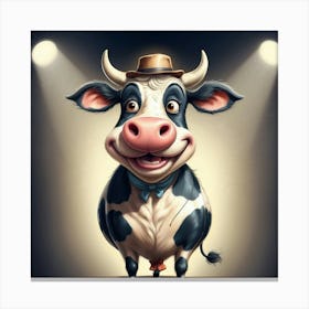 Cow On Stage 1 Canvas Print