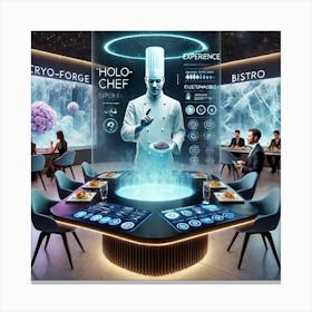 A Futuristic Dining Concept At The Cryo Forge Bist Canvas Print