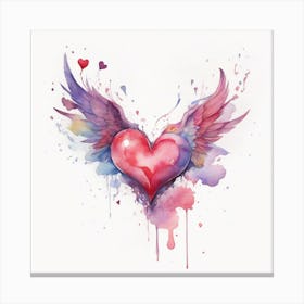 Heart With Wings Canvas Print