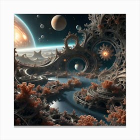 In The Middle Of A Fractal Universe 14 Canvas Print