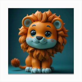 Lion Figurine 1 Canvas Print