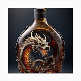 Dragon On A Bottle Canvas Print