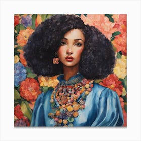 Afro Beauty Canvas Print