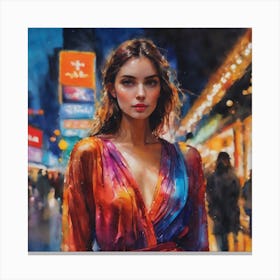 Vibrant, confident women in spectacle. Canvas Print