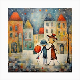 Christmas In The City Canvas Print