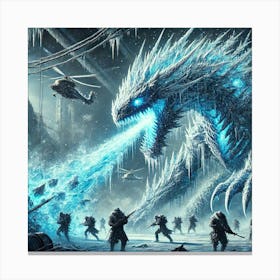 A Sci Fi Depiction Of Frostbite, The Celestial Ter Frost Breath Canvas Print