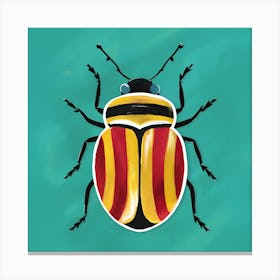 Colourful Insect Print Art 3 Canvas Print