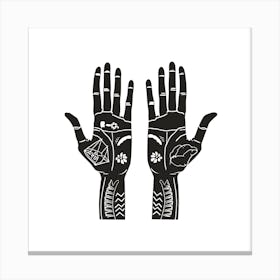 Hands black Canvas Print