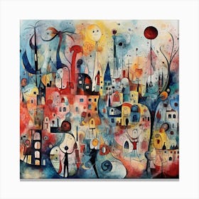 Expressionist Embrace Canvas Print