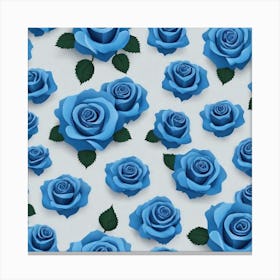 Blue Roses 1 Canvas Print