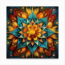 Psychedelic Flower Canvas Print