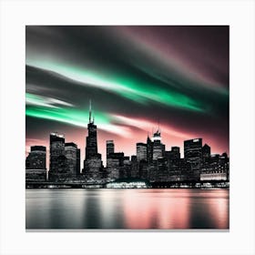 Chicago Skyline Aurora Canvas Print
